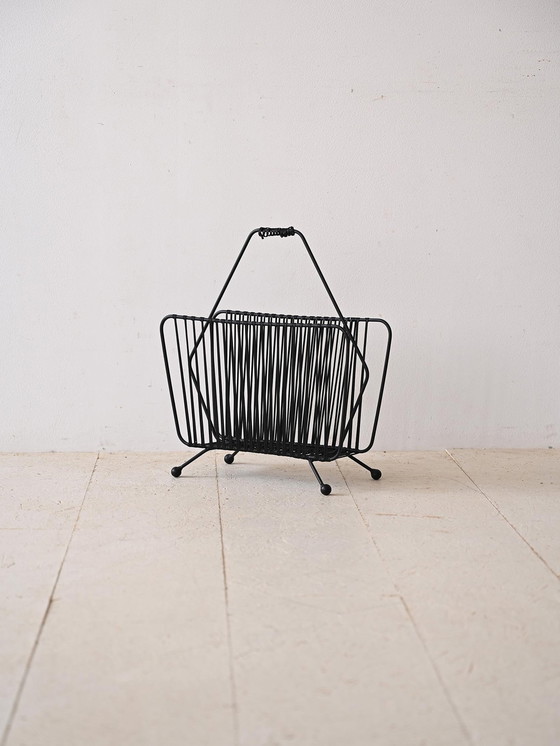 Image 1 of Vintage 1960S Metal Magazine Rack