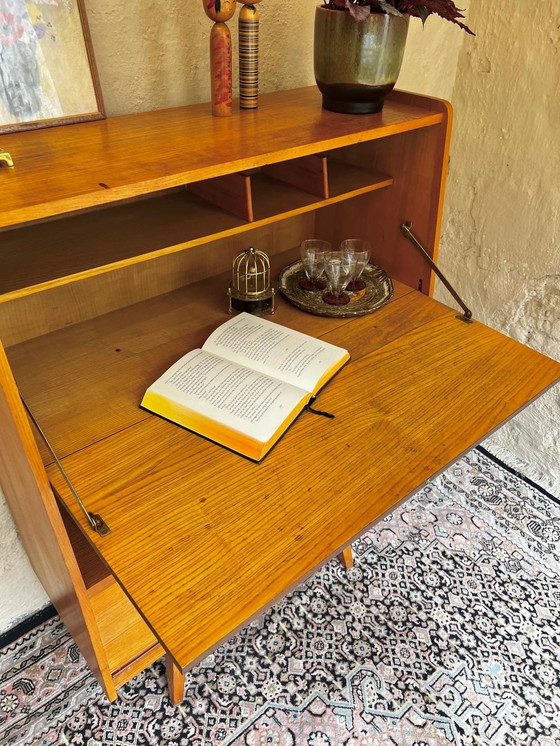 Image 1 of Nice 60s Secretaire Teak Veneer