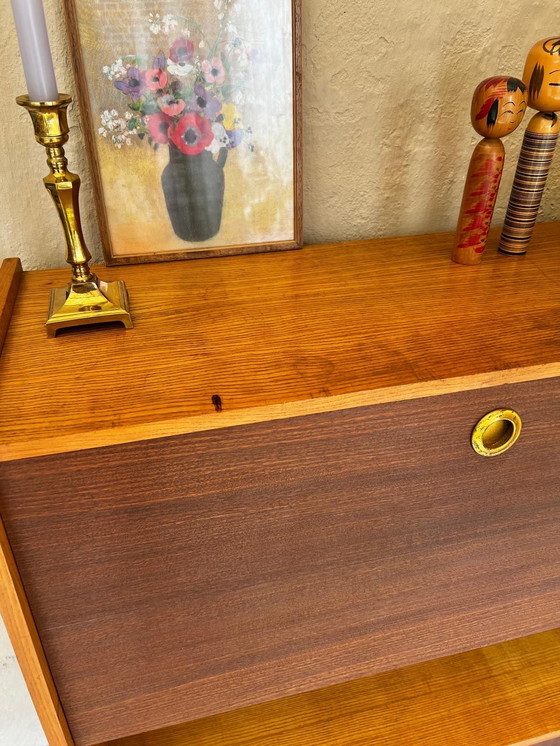 Image 1 of Nice 60s Secretaire Teak Veneer