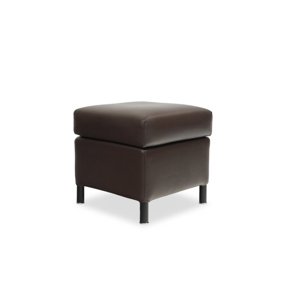 Image 1 of Wittmann Aura stool | leather brown ottoman