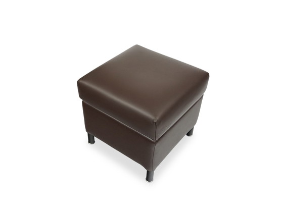 Image 1 of Wittmann Aura stool | leather brown ottoman