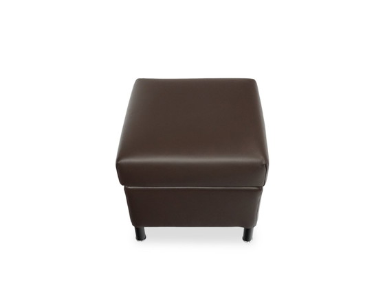 Image 1 of Wittmann Aura stool | leather brown ottoman