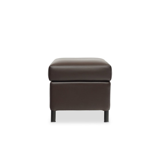 Image 1 of Wittmann Aura stool | leather brown ottoman