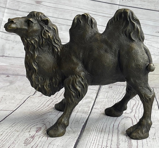 Image 1 of Large Dromedary Camel Bronze Statue