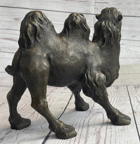 Image 1 of Large Dromedary Camel Bronze Statue