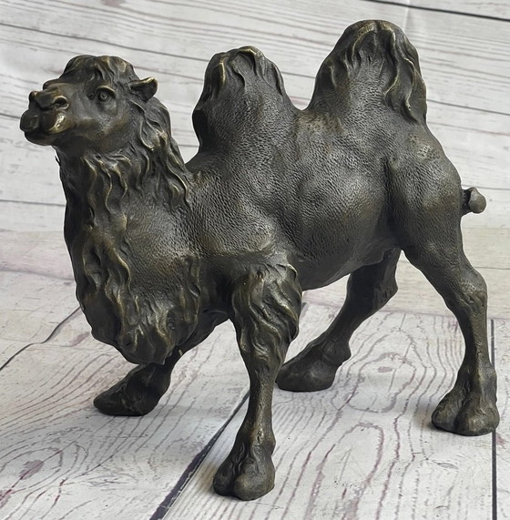 Image 1 of Large Dromedary Camel Bronze Statue