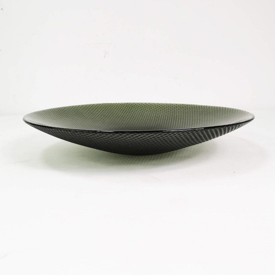 Image 1 of Vintage glass platter by T. Jorgenson for Helmegaard Glasvaerk, Denmark 1980s