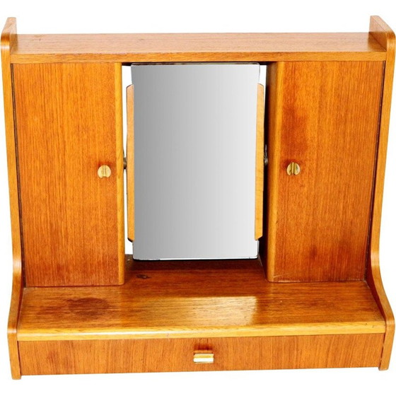 Image 1 of Tavolo da toeletta vintage in teak, quercia e metallo, Svezia 1960