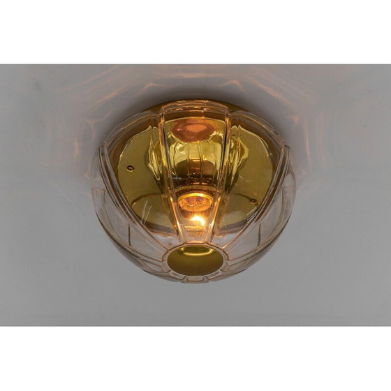 Image 1 of Lampada da soffitto ottagonale in vetro vintage per Limburg, Germania, 1960