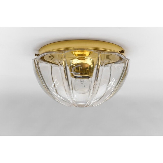 Image 1 of Lampada da soffitto ottagonale in vetro vintage per Limburg, Germania, 1960