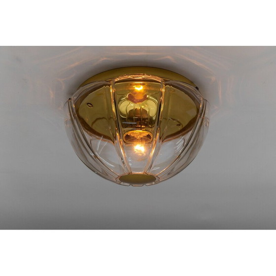 Image 1 of Lampada da soffitto ottagonale in vetro vintage per Limburg, Germania, 1960