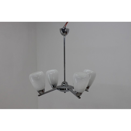 Image 1 of Lampadario cromato vintage, 1950