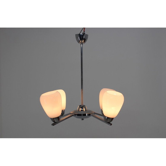 Image 1 of Lampadario cromato vintage, 1950