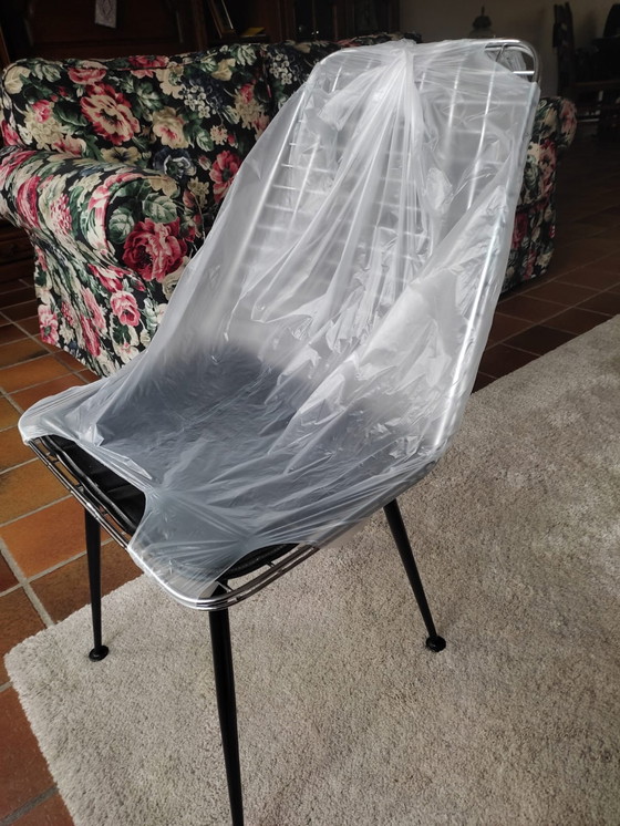 Image 1 of 4x Chaises en fil de fer vintage