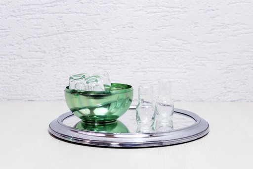 Mirror tray for aperitif 