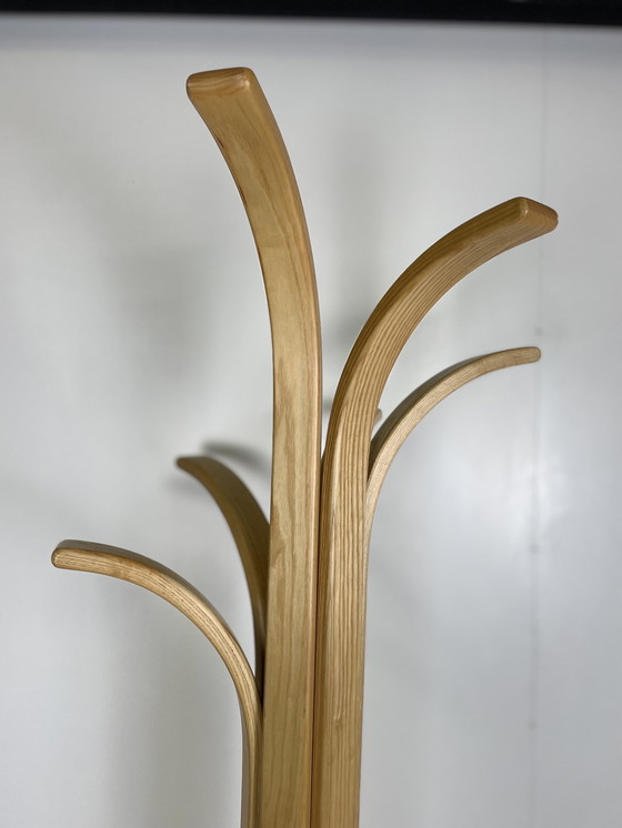 Image 1 of Italian Design Standing Coat Rack "Palm Tree" Travertine Base