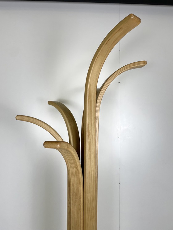 Image 1 of Italian Design Standing Coat Rack "Palm Tree" Travertine Base