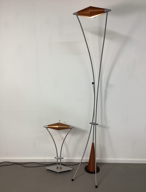 Image 1 of Set of Postmodern Plume Lamps Scopelight Frans Schrofer Rare