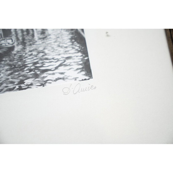 Image 1 of Pair of vintage wood and glass screen prints by Nicholas d'Amico, 1980