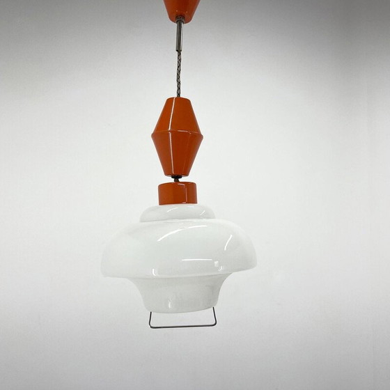 Image 1 of Vintage downward pendant lamp, Czechoslovakia 1950s