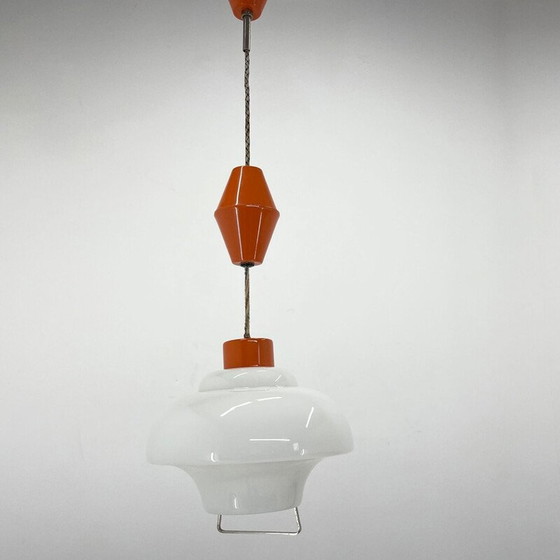 Image 1 of Vintage downward pendant lamp, Czechoslovakia 1950s
