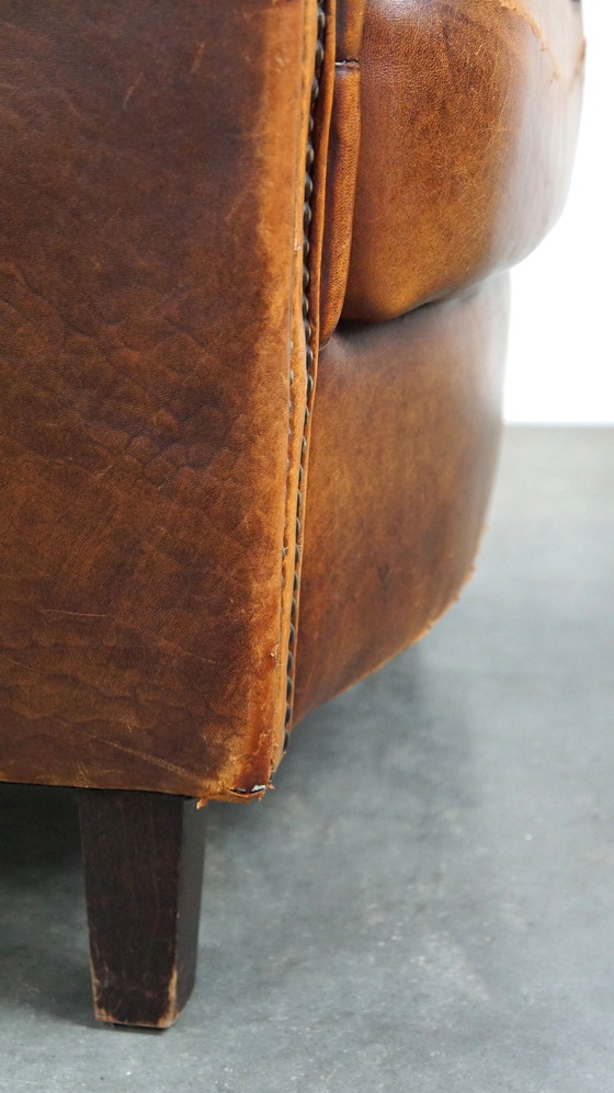 Image 1 of Sheep leather armchair, large model with higher back