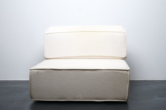 Image 1 of Trio sofa element in original white fabric from Cor, 1970s