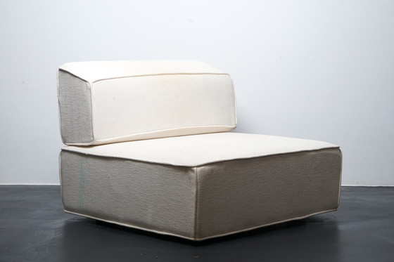 Image 1 of Trio sofa element in original white fabric from Cor, 1970s