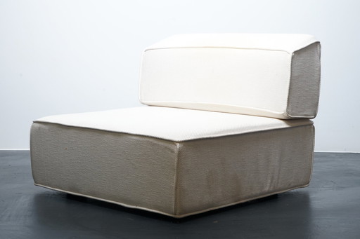 Trio sofa element in original white fabric from Cor, 1970s