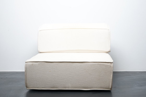 Image 1 of Trio sofa element in original white fabric from Cor, 1970s