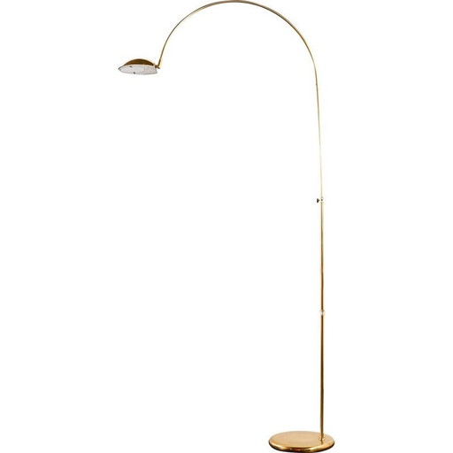 Vintage Omi floor lamp in brass and lucite, 1970s