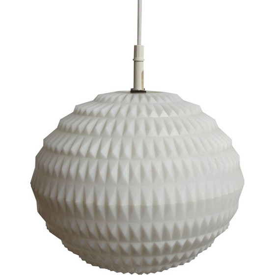 Image 1 of Lampada a sospensione bianca vintage di Erco, 1960