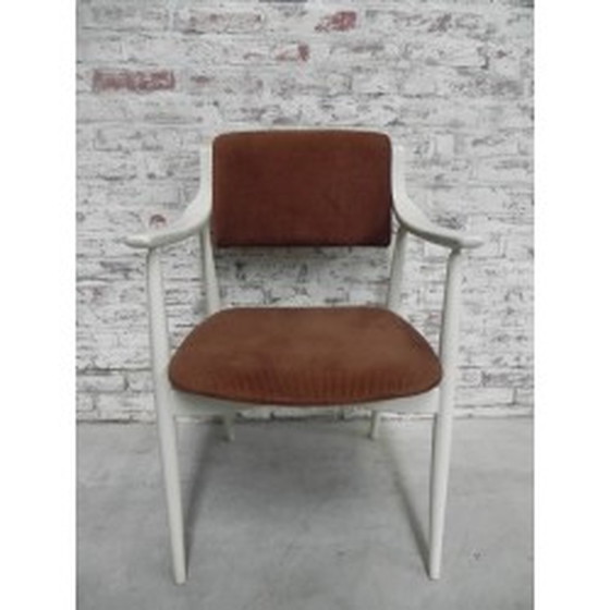 Image 1 of 3x chaises vintage avec revêtement en velours côtelé