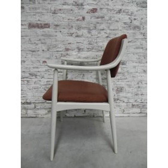 Image 1 of 3x chaises vintage avec revêtement en velours côtelé