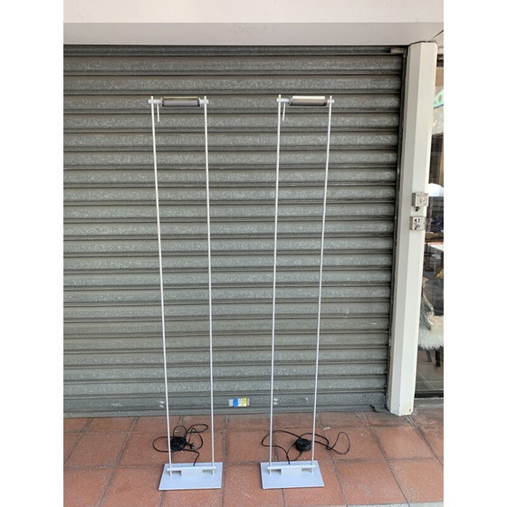 Image 1 of Pair of vintage metal floor lamps by Mario Barbaglia and Marco Colombo, 1985