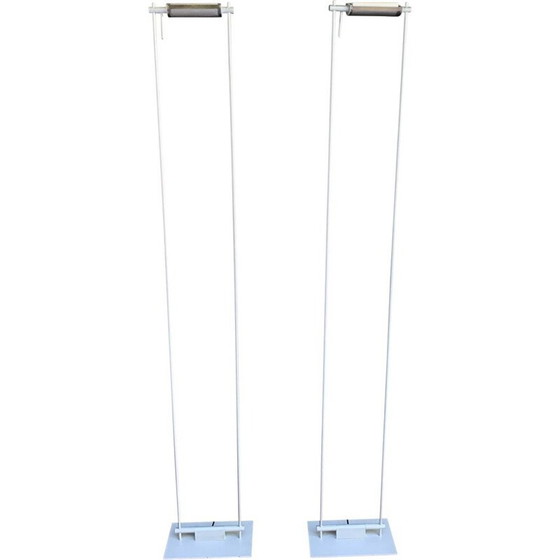 Image 1 of Pair of vintage metal floor lamps by Mario Barbaglia and Marco Colombo, 1985