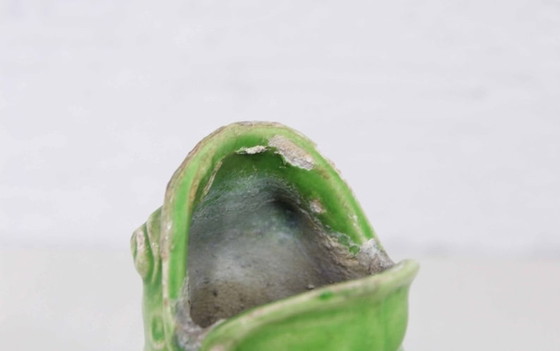 Image 1 of Vase "grenouille" dans un engobe de Sarreguemines