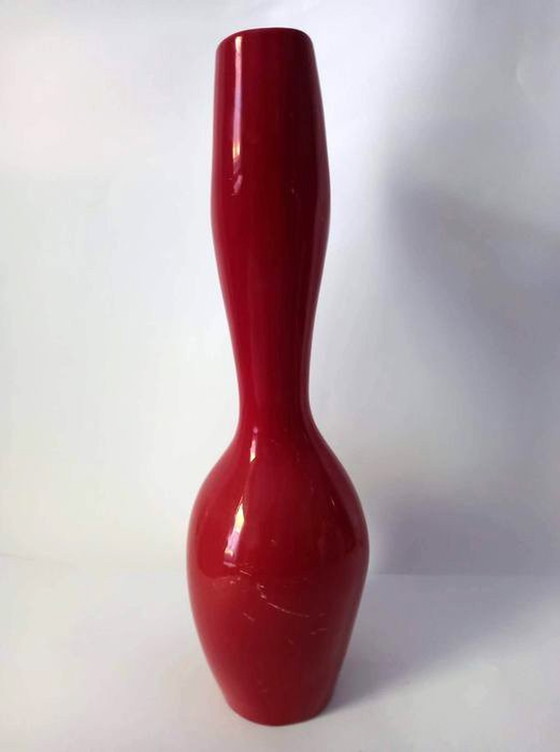Image 1 of Vaso vintage in eosina • Porcellana • Fürtös György • Zsolnay • 1960