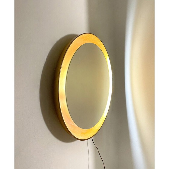 Image 1 of Vintage gilded mirror in wooden frame, Italy 1960