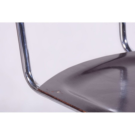 Image 1 of Set of 4 vintage steel and chrome chairs by Mart Stam for Robert Slezak, Czechoslovakia 1930