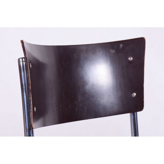Image 1 of Set of 4 vintage steel and chrome chairs by Mart Stam for Robert Slezak, Czechoslovakia 1930