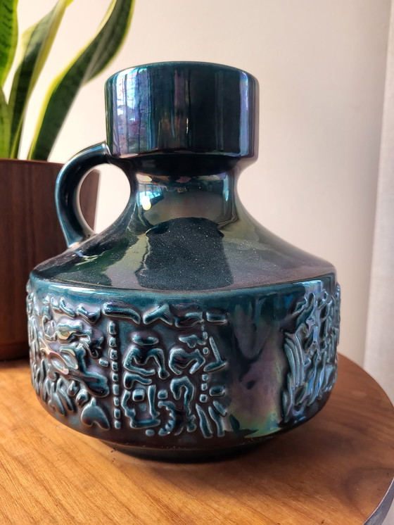 Image 1 of Vaso in rilievo vintage ILKRA Panorama Asia, K. Schwebsch, Germania Ovest, 1963