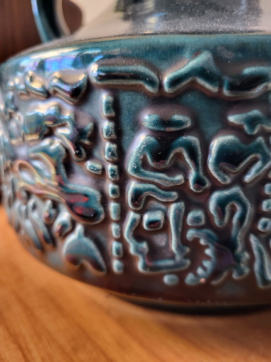 Image 1 of Vaso in rilievo vintage ILKRA Panorama Asia, K. Schwebsch, Germania Ovest, 1963