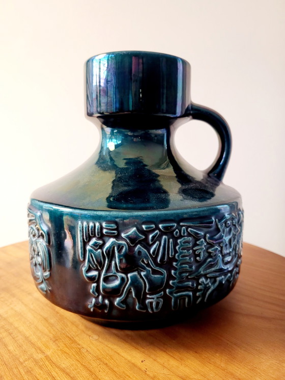 Image 1 of Vaso in rilievo vintage ILKRA Panorama Asia, K. Schwebsch, Germania Ovest, 1963