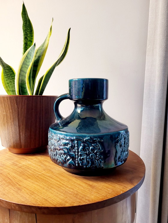 Image 1 of Vaso in rilievo vintage ILKRA Panorama Asia, K. Schwebsch, Germania Ovest, 1963