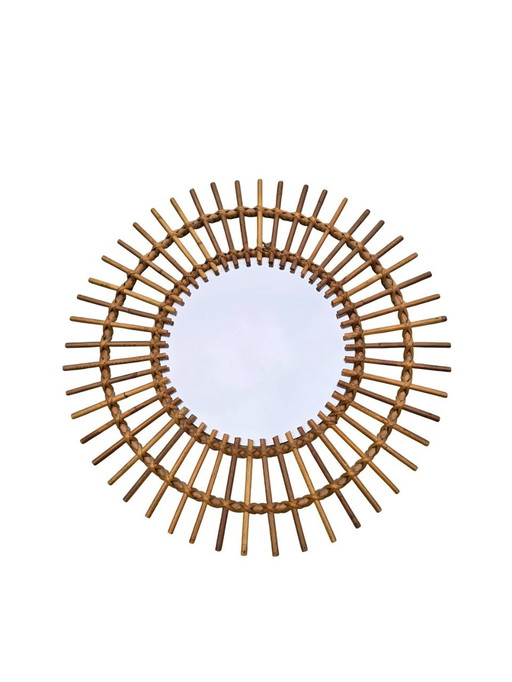 Rattan Sun Mirror