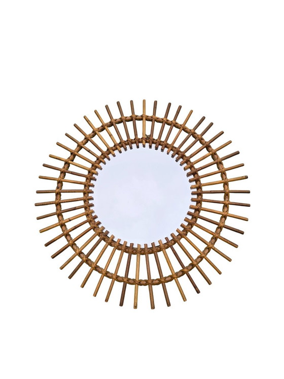 Image 1 of Rattan Sun Mirror