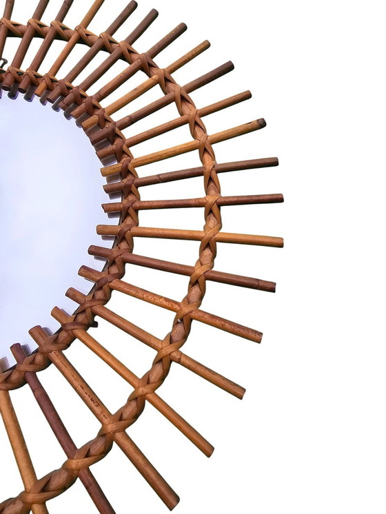 Image 1 of Rattan Sun Mirror