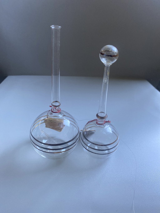 2 Murano flasks or vials