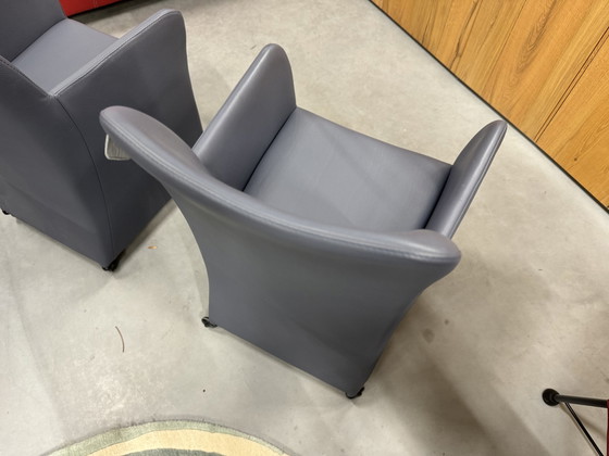 Image 1 of 4 Bert plantagie Lambada dining chairs on wheels blue